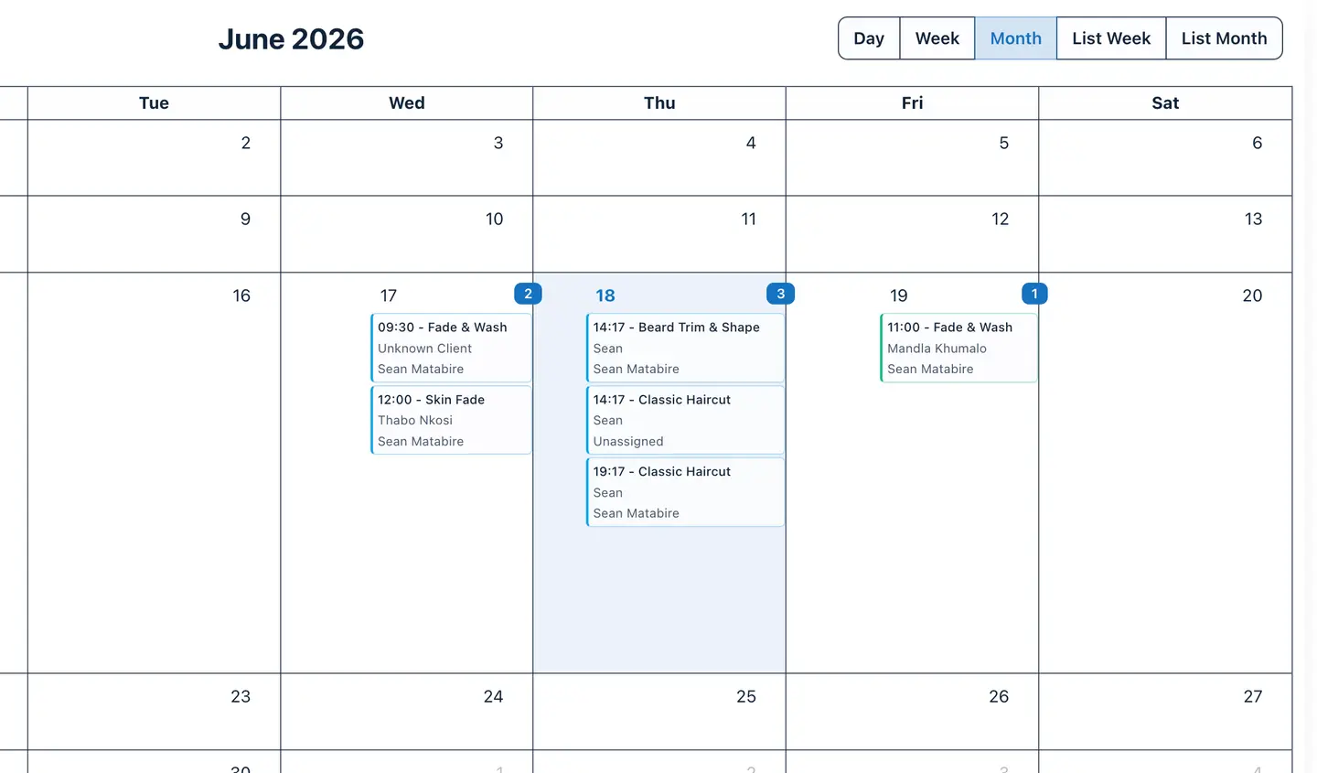 Appointments screenshot 1