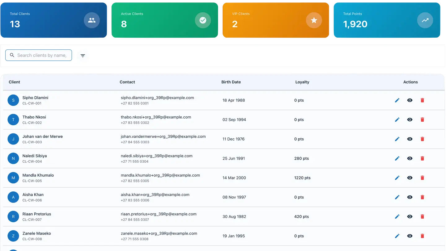 Clients screenshot 1