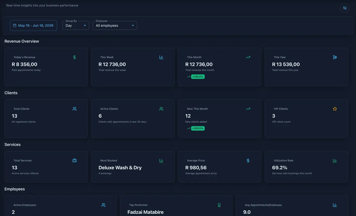 Dashboard screenshot 1
